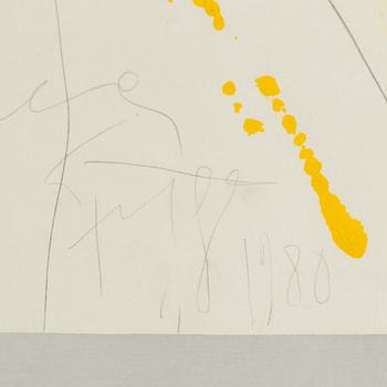 EDDIE FIGGE, mixed medua, signed and dated 1980.