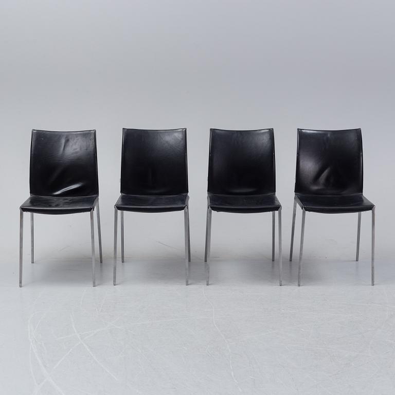 Roberto Barbieri, a set of four "Lea" chairs for Zanotta, Italy, late 20th century.