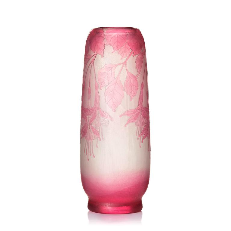 Karl Lindeberg, an Art Nouveau cameo glass vase, Kosta, Sweden, early 20th century.