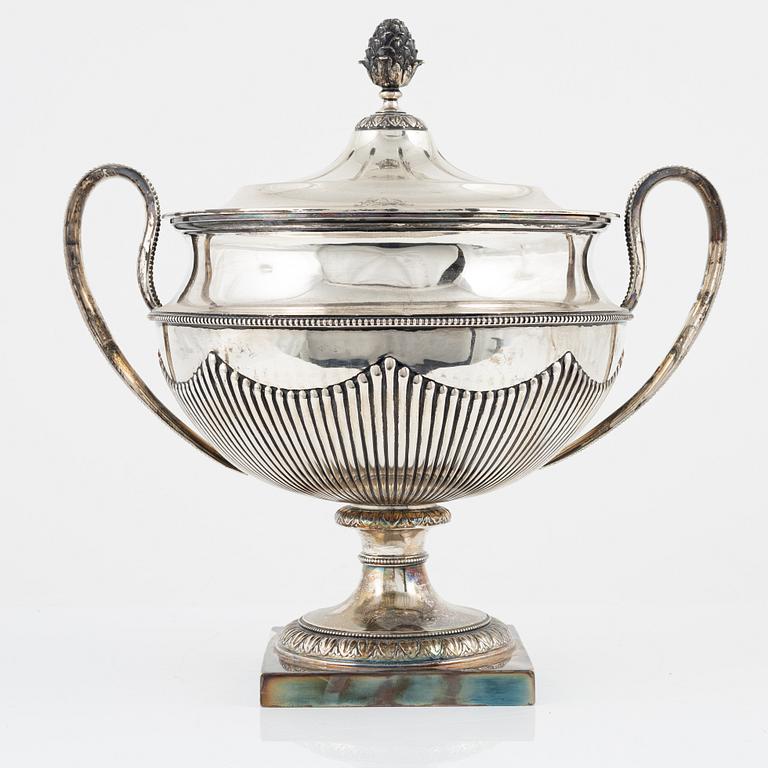 An Empire style silverplate tureen, 20th Century.