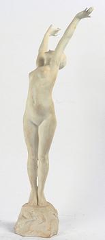 FIGURIN, parian, "Solrosen", Axel Ebbe, dat -93, Gustavsberg, 1920.