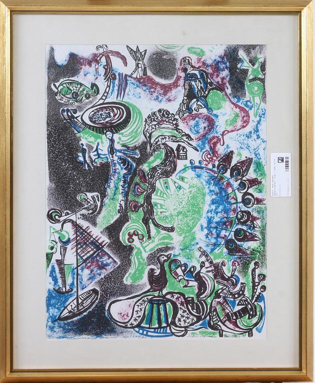 POUL HOLSBY, färglitografi, sign o numr 39/75.