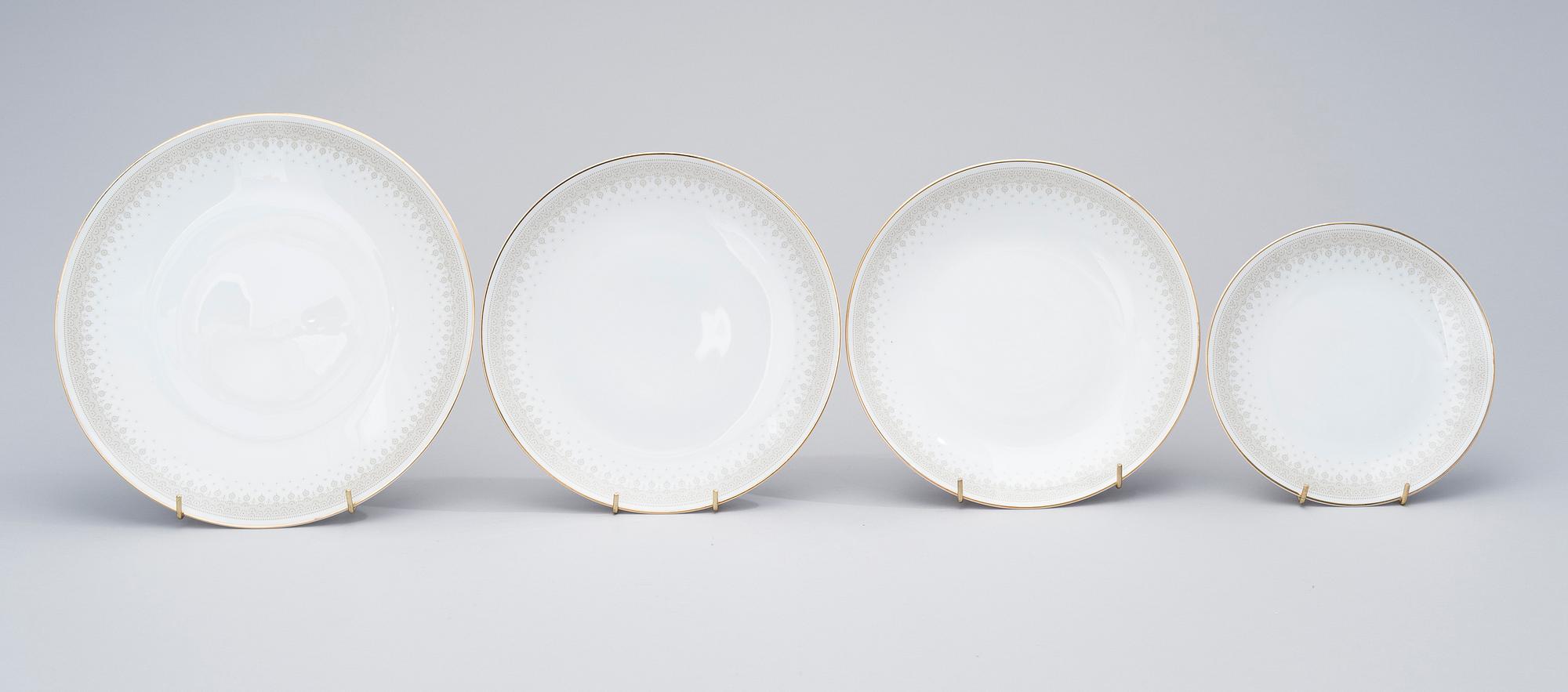 MATSERVIS, 70 delar, porslin, "Noblesse", Hutschenreuther, Selb, Tyskland 1950-60-tal.