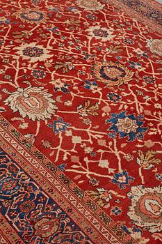 A CARPET, an antique Mahal, a so called Ziegler Mahal, ca 401 x 337,5 cm.