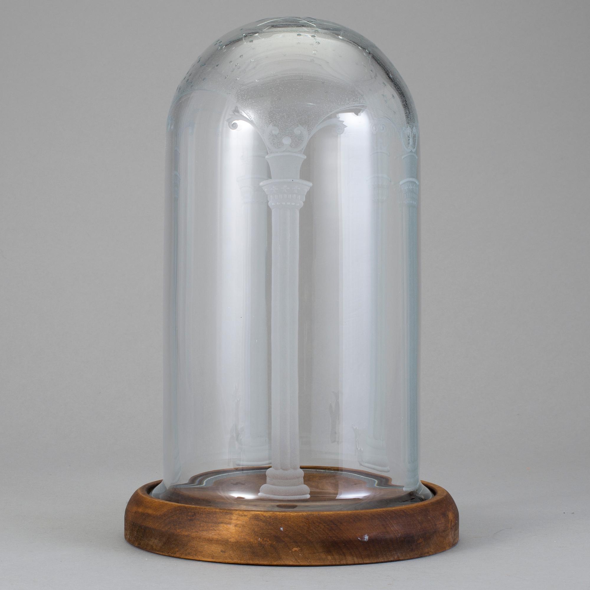 GLASKUPA med SOCKEL, Swedish Grace, troligen Sverige, 1920-tal.