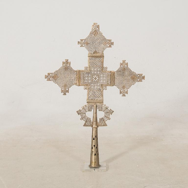 Processional cross, Coptic, Ethiopia first half of the 20th century.