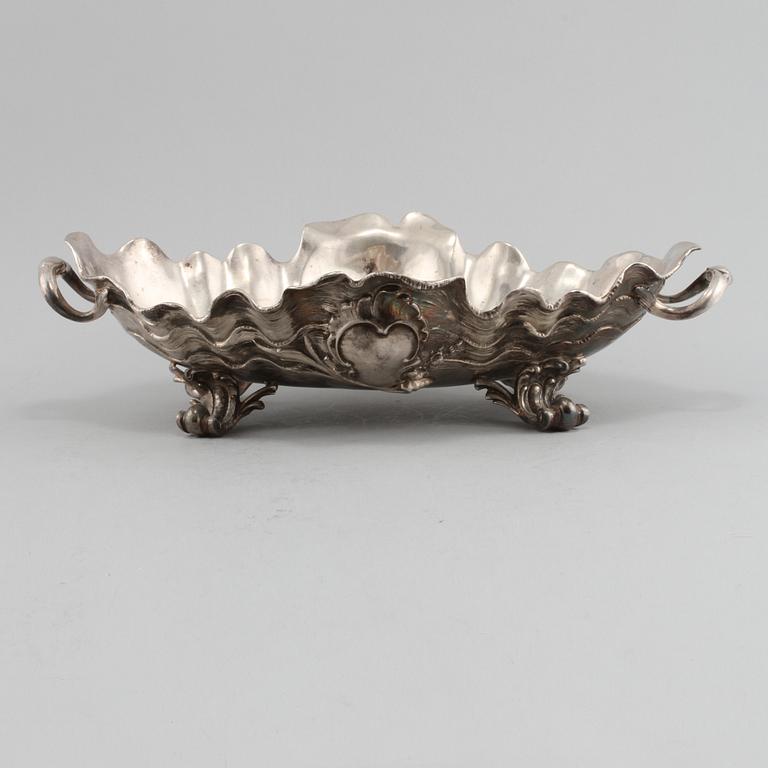 SKÅL, nysilver, rokokostil, 1800-talets andra hälft.