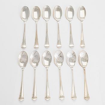 Såsskedar, 12 st, silver, Wilkens, Tyskland, 1900-tal.