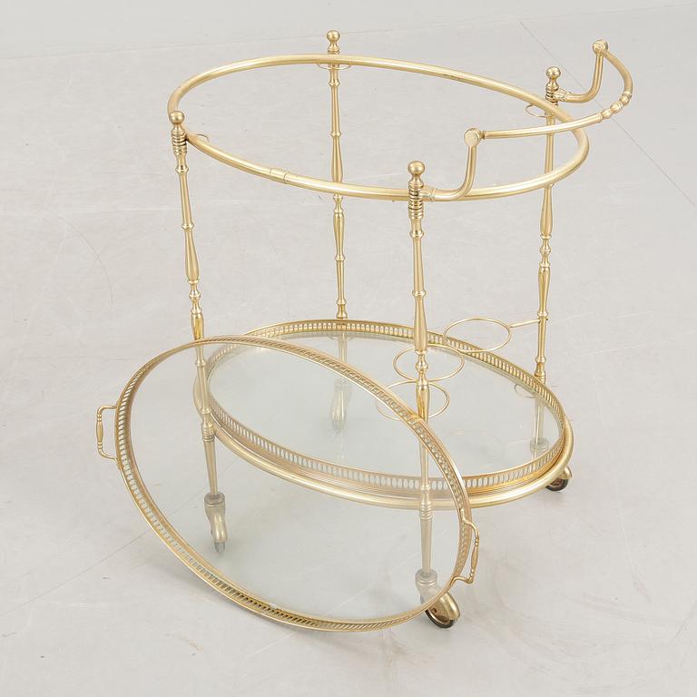 SERVERINGSVAGN, mässing, 1900-talets andra hälft.