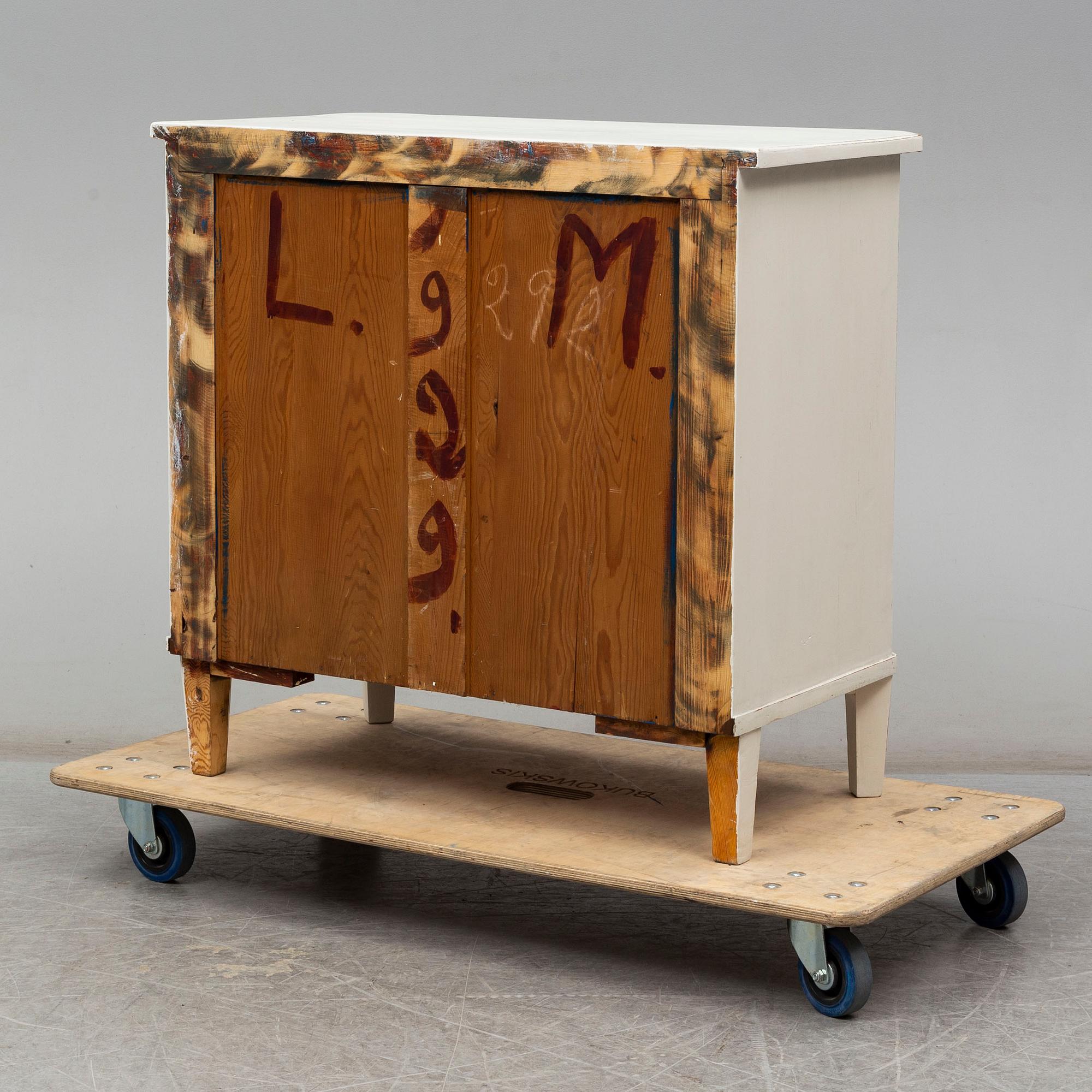 a gustavian style chest of drawers from the first half of the 20th century.