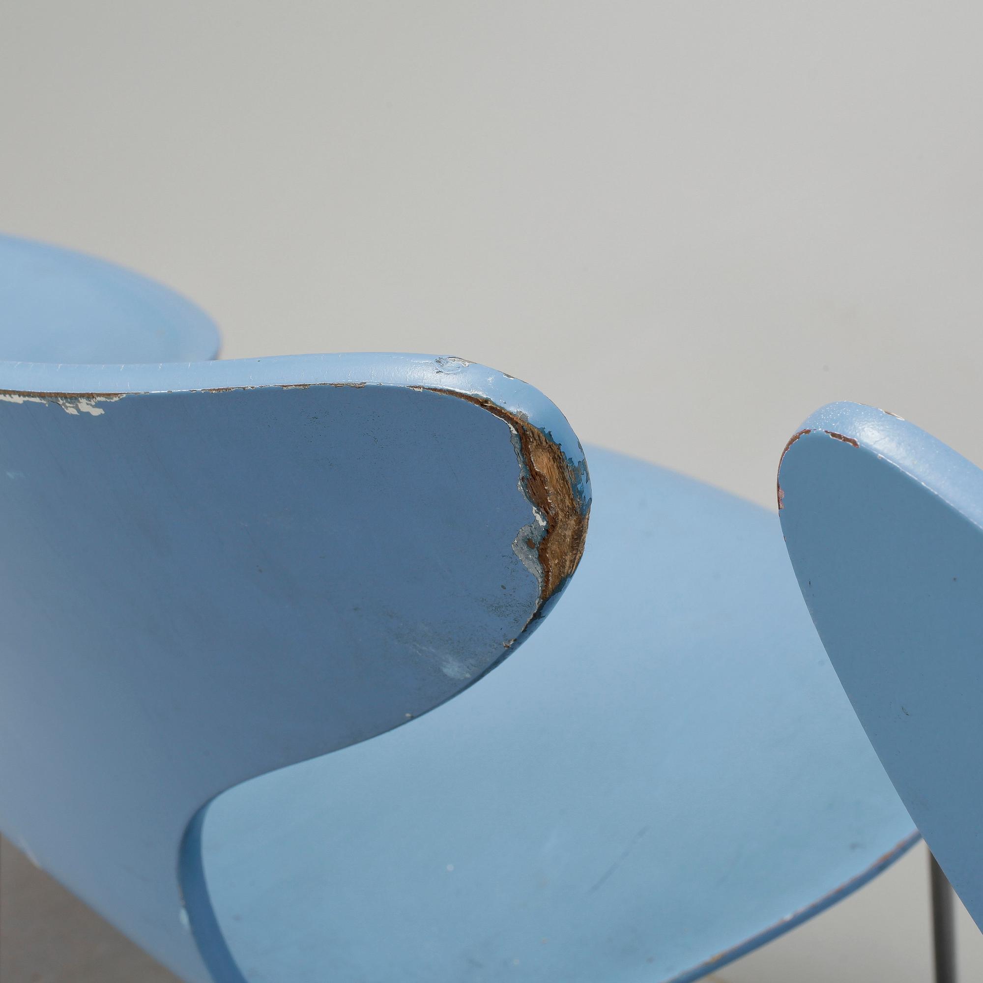 STOLAR, 6 stycken, "Liljan", Arne Jacobsen, 1970-tal.