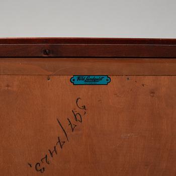 A pair of mahgany veneered bedside cabinets, early 20th Century.
