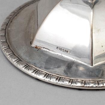 LJUSSTAKAR, ett par, silver, norska stämplar, 1900-talets andra hälft.