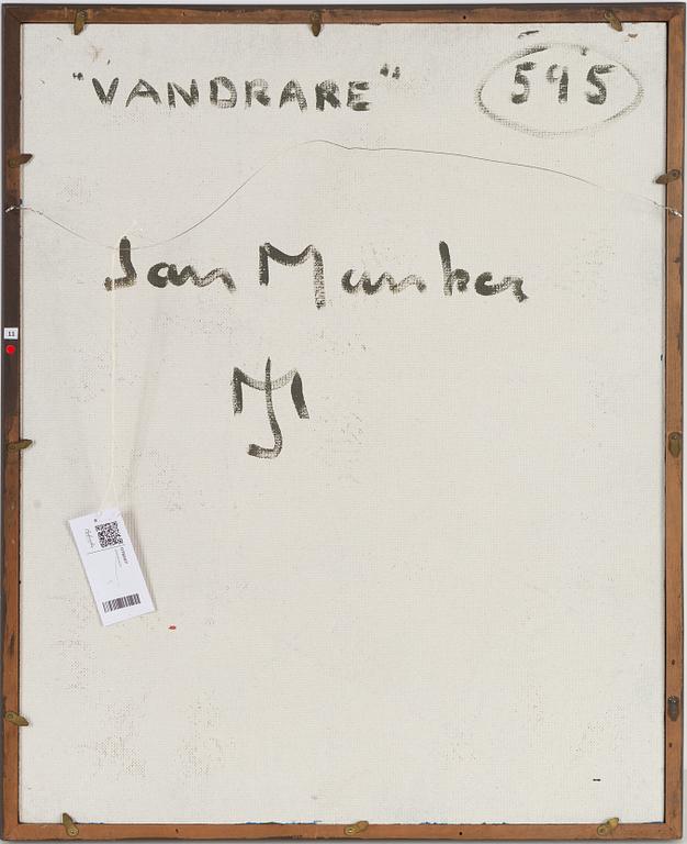 JAN MANKER, mixed media on panel, signed.