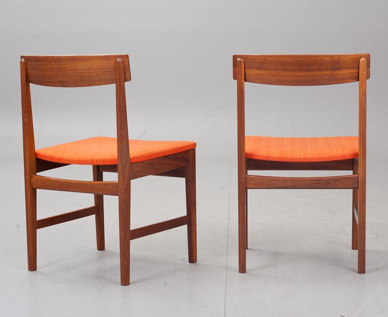 STOLAR, 4 st, teak, troligen Sverige, 1950/60-tal.