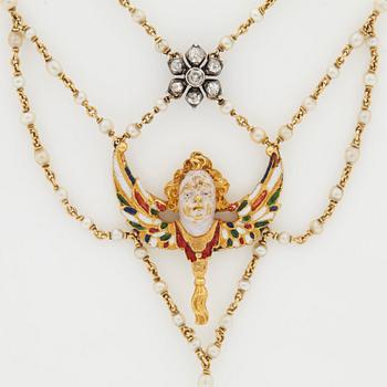 A NEO-RENAISSANCE NECKLACE.