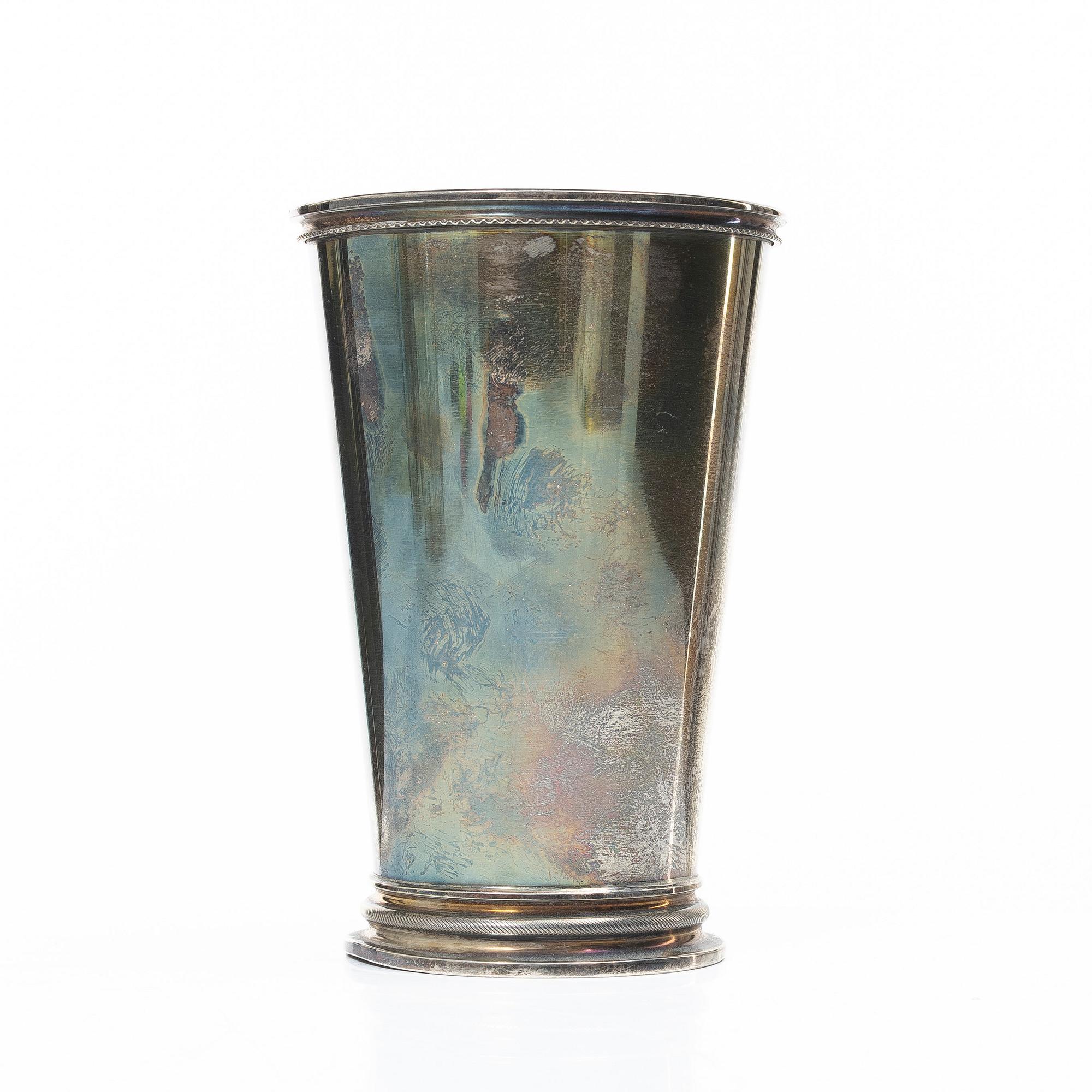 A Swedish sterling silver beaker, mark of Oscar L Olausson Bransch, Stockholm 1948.