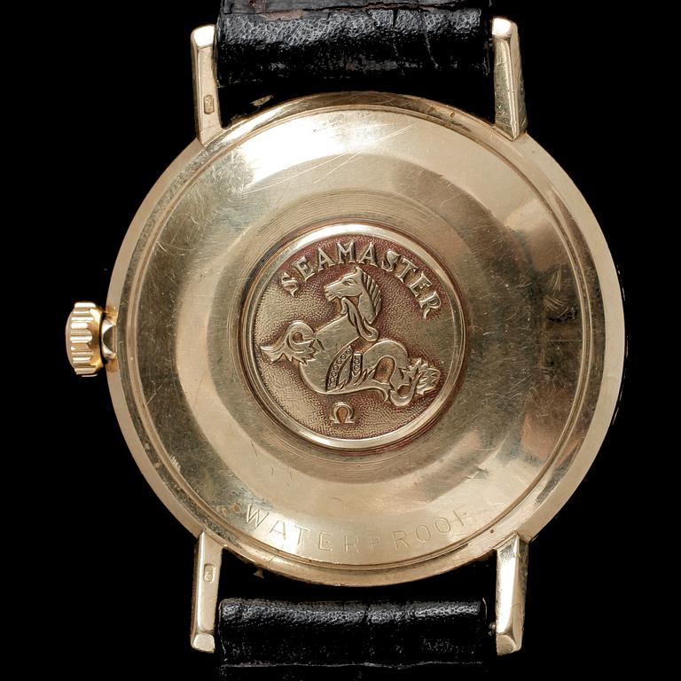 HERRARMBANDSUR, 18k guld, Omega Seamaster Deville. 1960-70-tal.