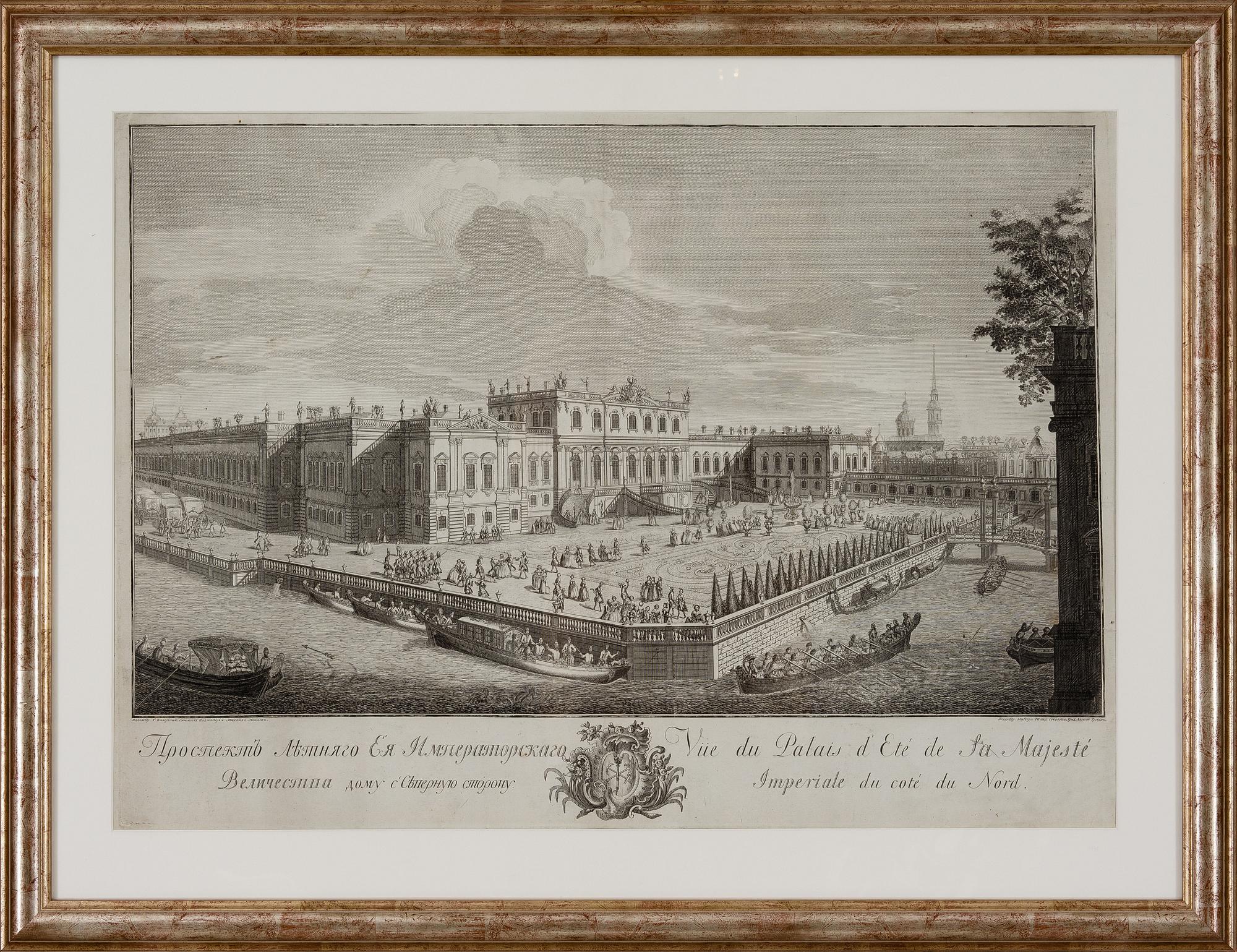 KOPPARSTICK, Ryssland, 1700-tal, efter Michaïl Ivanovitch Makhaieff teckningar.