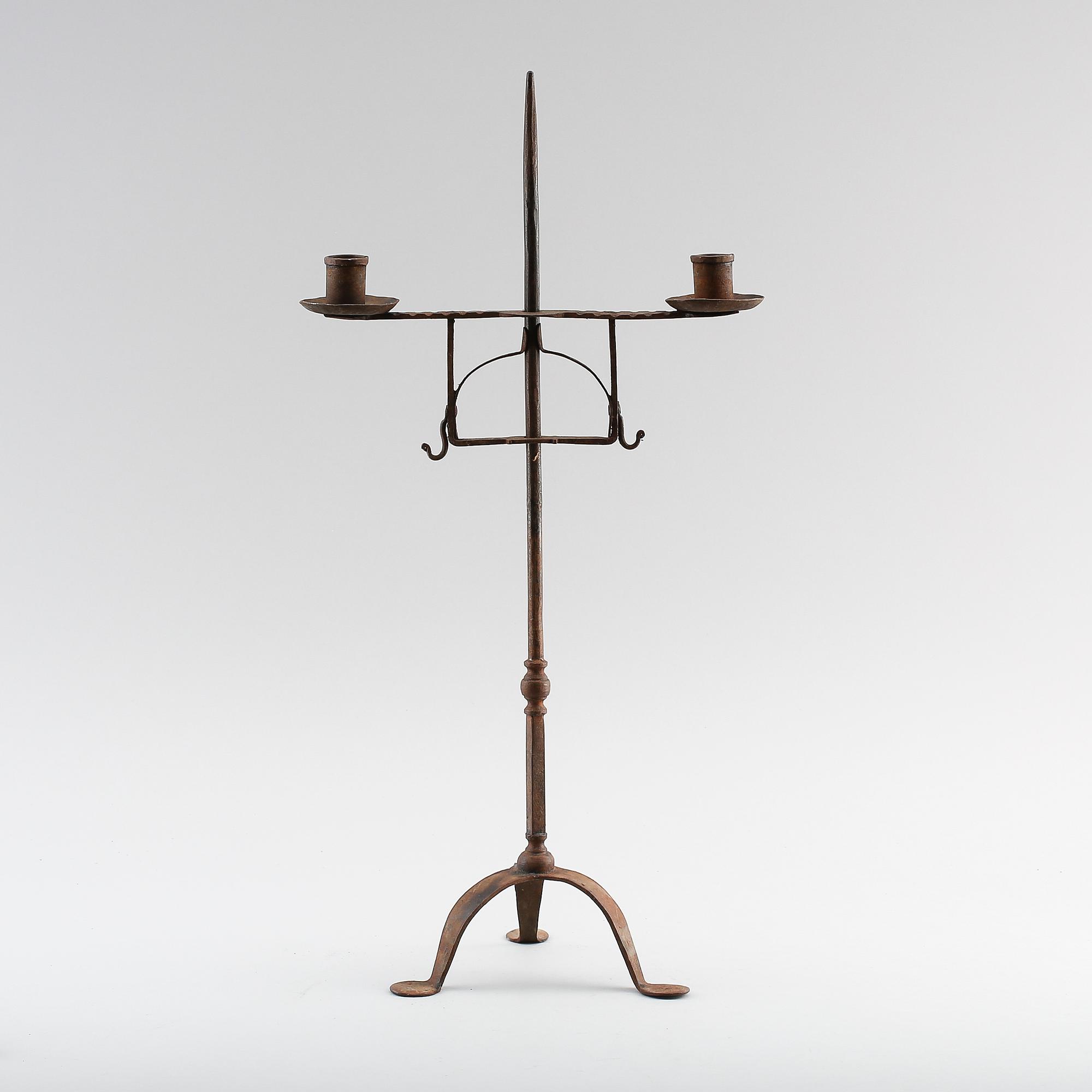 KANDELABER, smide, 1700-tal.