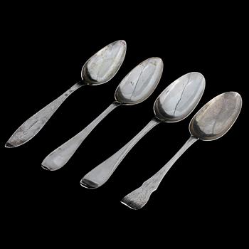 SKEDAR, 4 st, silver bl a Petter Sellerstedt, Sundsvall, 1782.