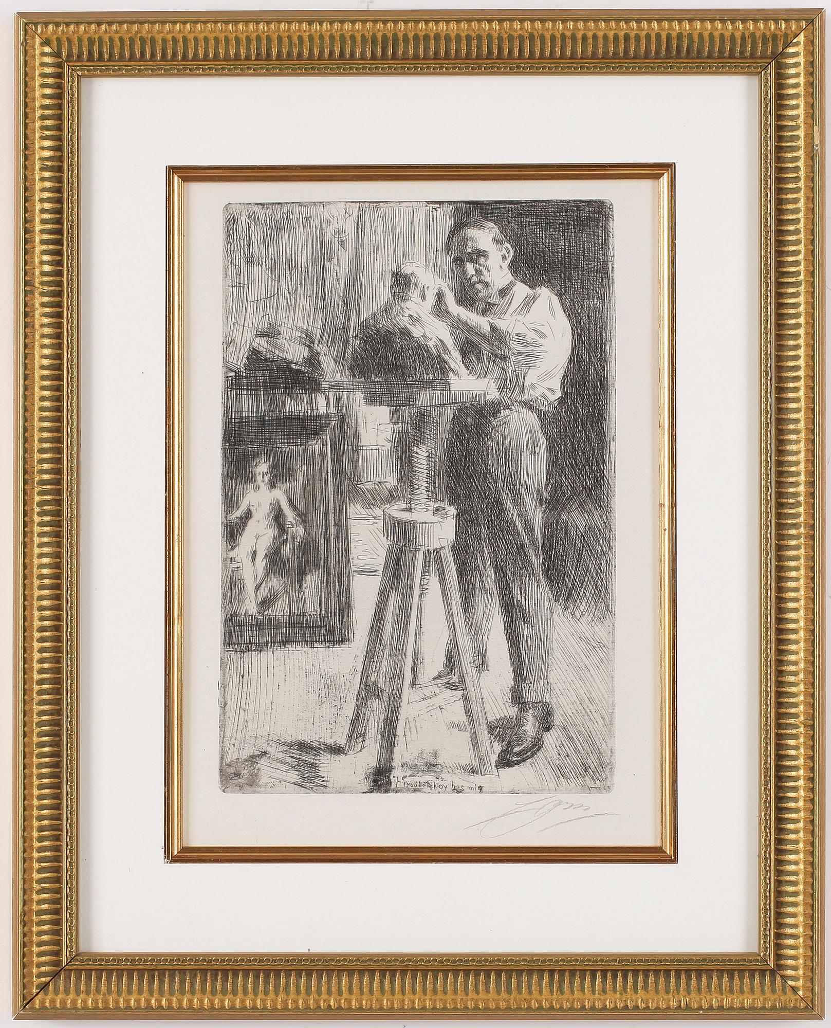 ANDERS ZORN, Etsning (III état av III), 1908, signerad.