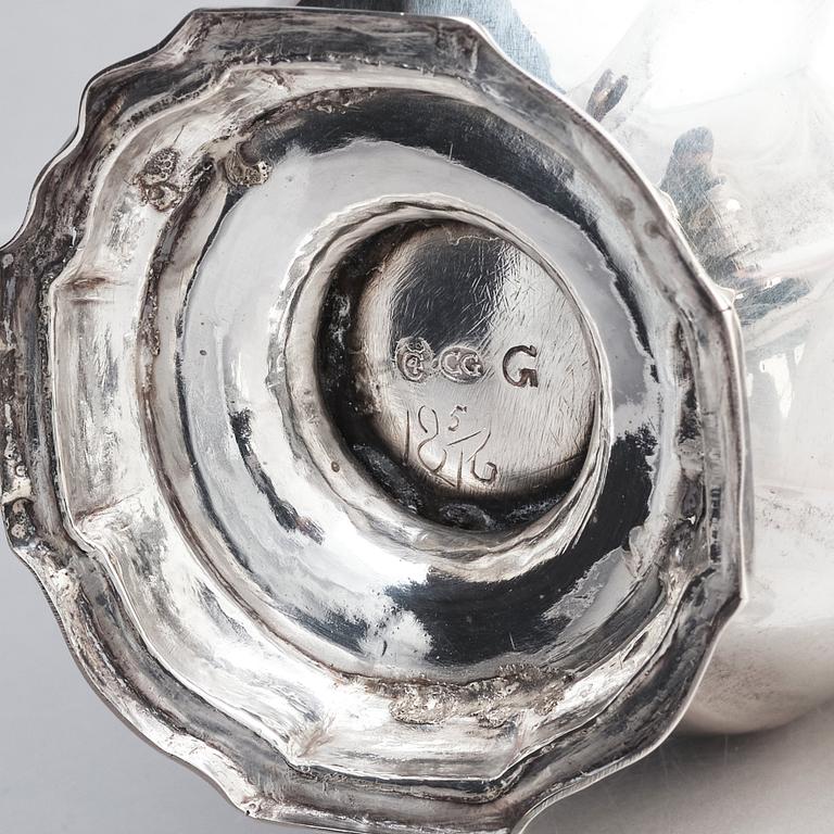 Conrad Gadd och Johan Bergengren, sockerruskor, ett par, silver, Kristianstad 1744 och 1754.
