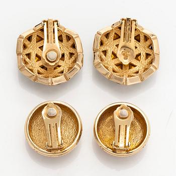 Christian Dior, örhängen, 2 par, bijouteri.