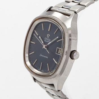 Omega, Seamaster, armbandsur, 37 x 40 mm,  stål, quartz, ca 1977.