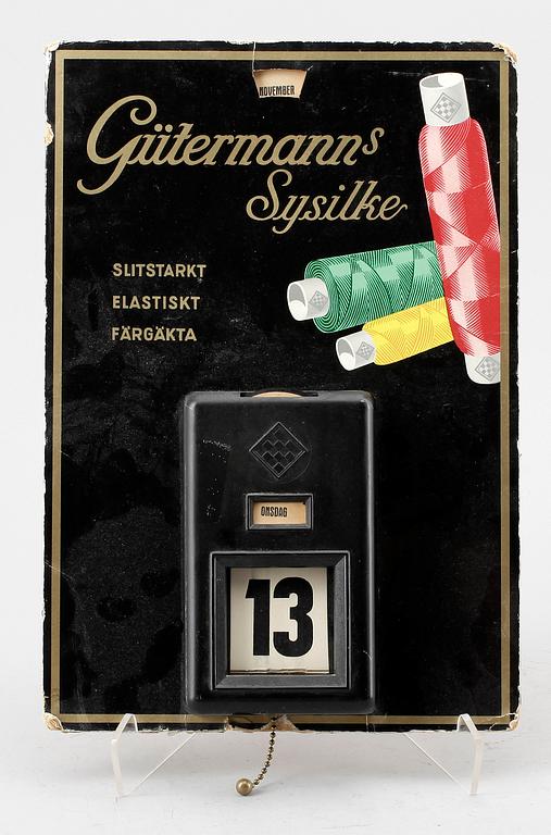 KALENDER, Gütermanns Sysilke, 1900-talets mitt.