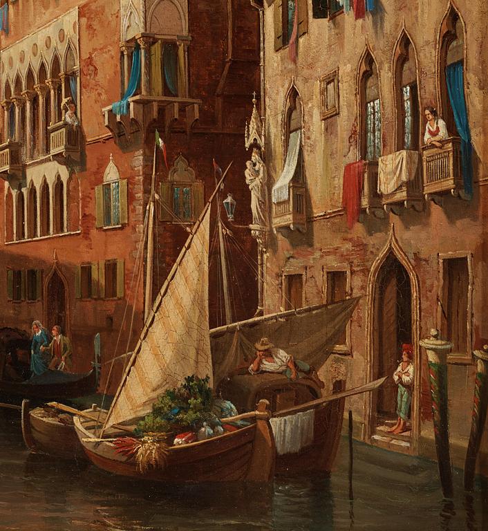 Gustaf Wilhelm Palm, ”Vue af Canale e Palazzo Osmarino i Venedig".