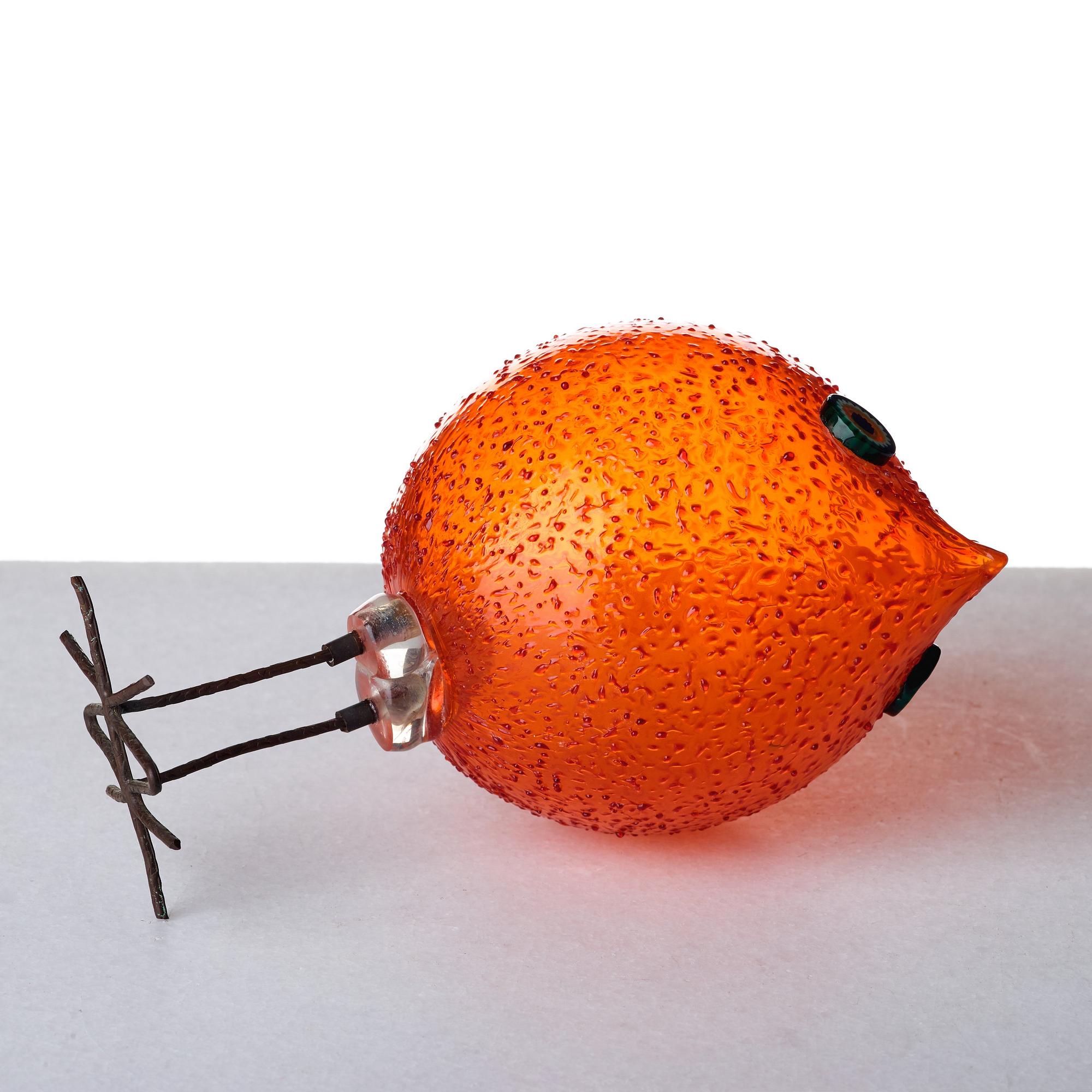 Peter Pelzel, a "Pulcino" glass bird, Vistosi, Italy 1960's.