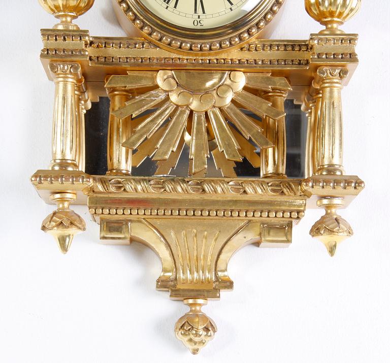 VÄGGPENDYL, gustaviansk stil, Holmia, Stockholm, 1900-talets mitt.