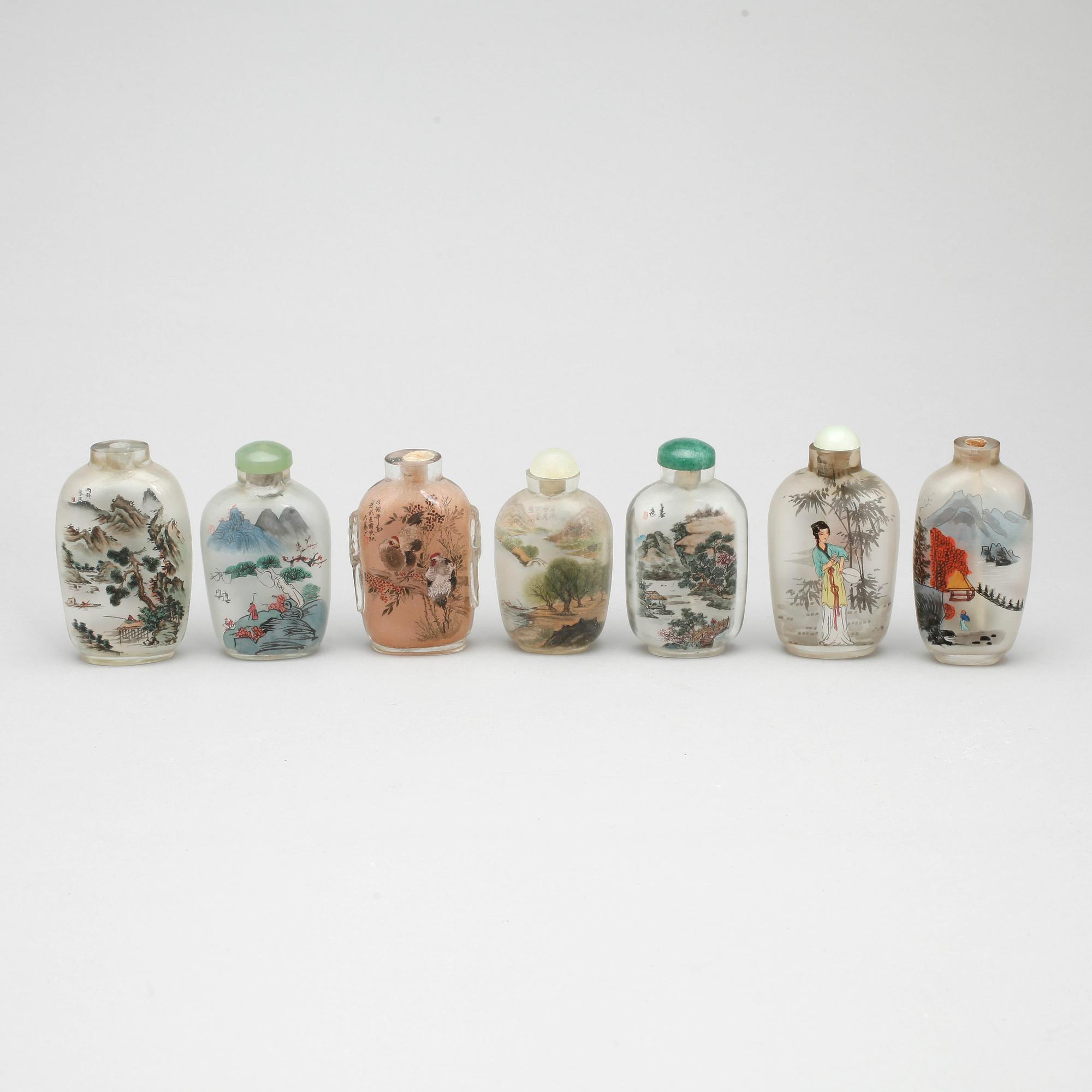 SNUSFLASKOR, 13 st, glas, Kina. Modern tillverkning.