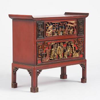 A mirror and chest of drawers from  Carl Johansons Möbleringsaffär, Stockholm, 1920's/30's.