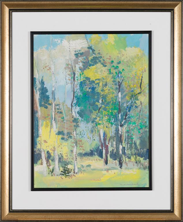 Nandor Mikola, oil on panel, signed.