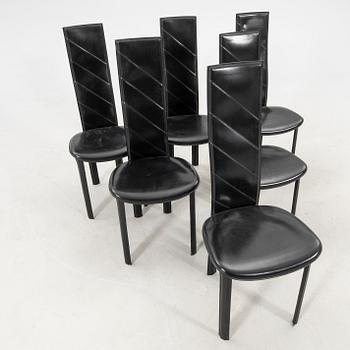 Giorgio Cattelan, chairs, 6 pieces, Italy, 1980s.