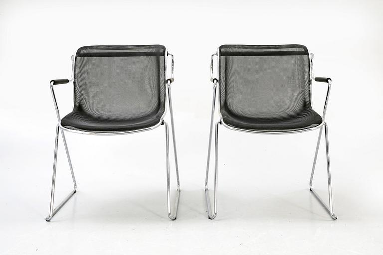 A pair of Charles Pollok Penelope chairs for Castelli 1982.