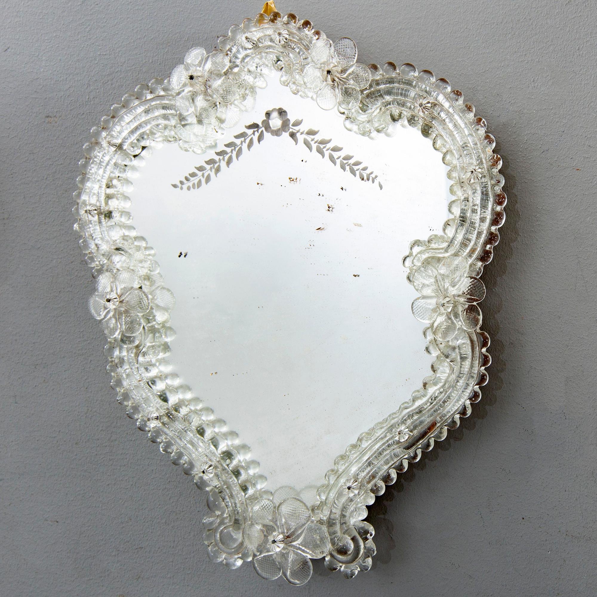 Three mid 20th century mirrors from Murano, Venice Italy.