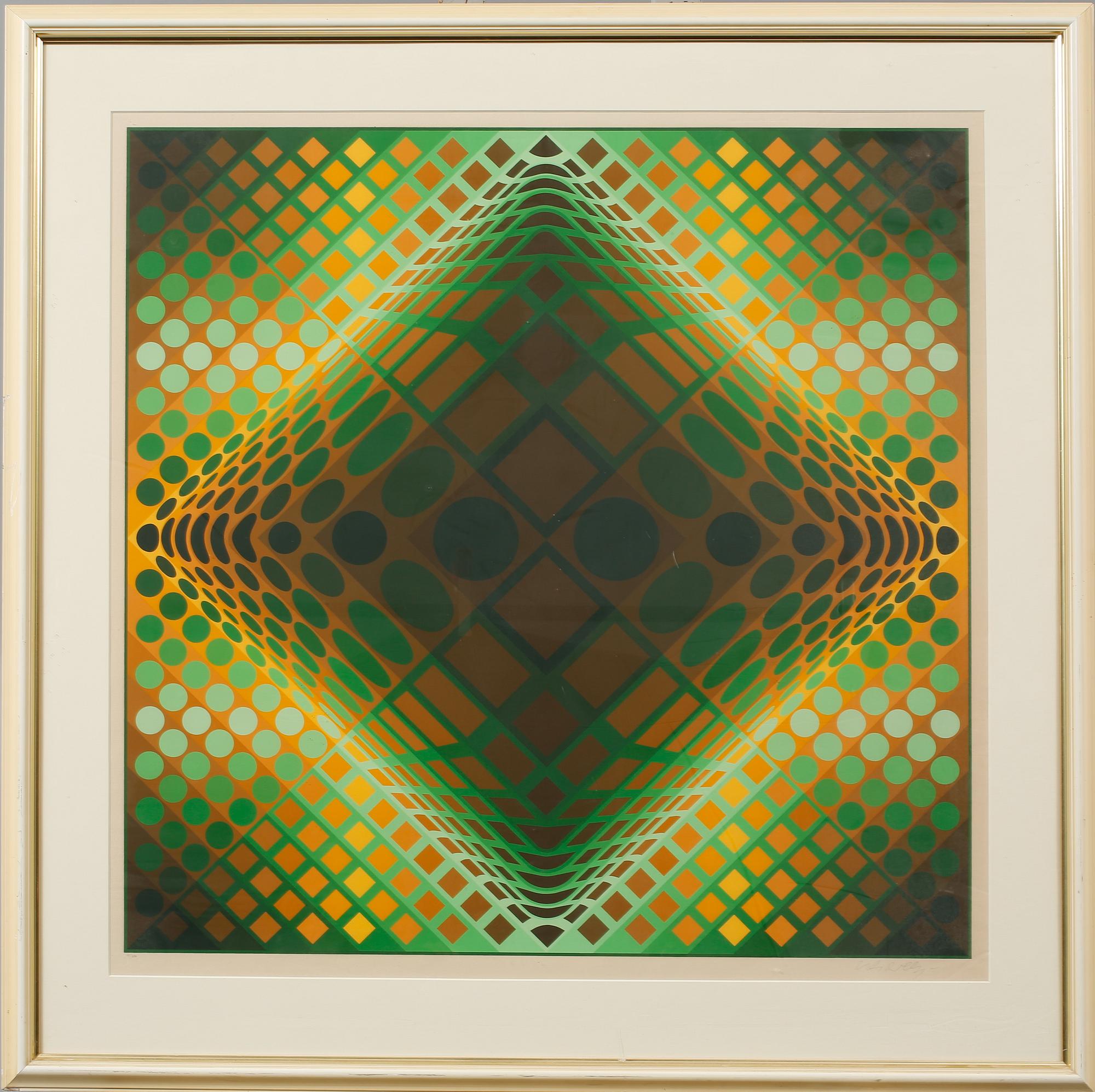 VICTOR VASARELY, färgseriegrafi, signerad och numrerad 121/250.