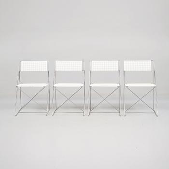 STOLAR, 4 st, "X-line", Niels Jörgen Haugesen, Danmark, formgiven 1977.