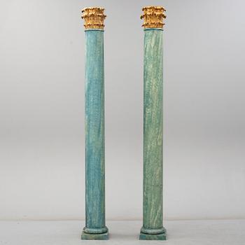 A pair of columns, 18th century and later.