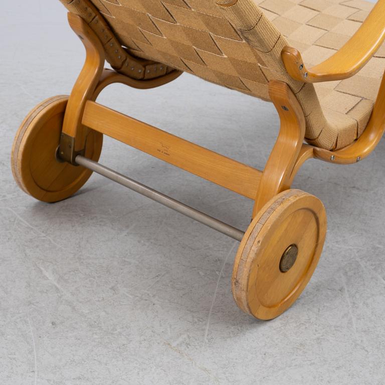 Bruno Mathsson, liggstol med hjul, Firma Karl Mathsson, Värnamo.