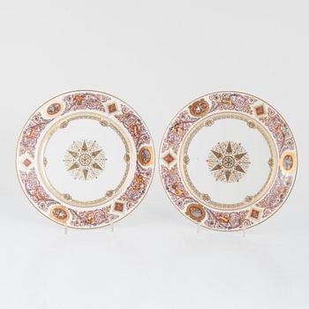 A pair of French Sèvres dinner plates, Louis Philippe.