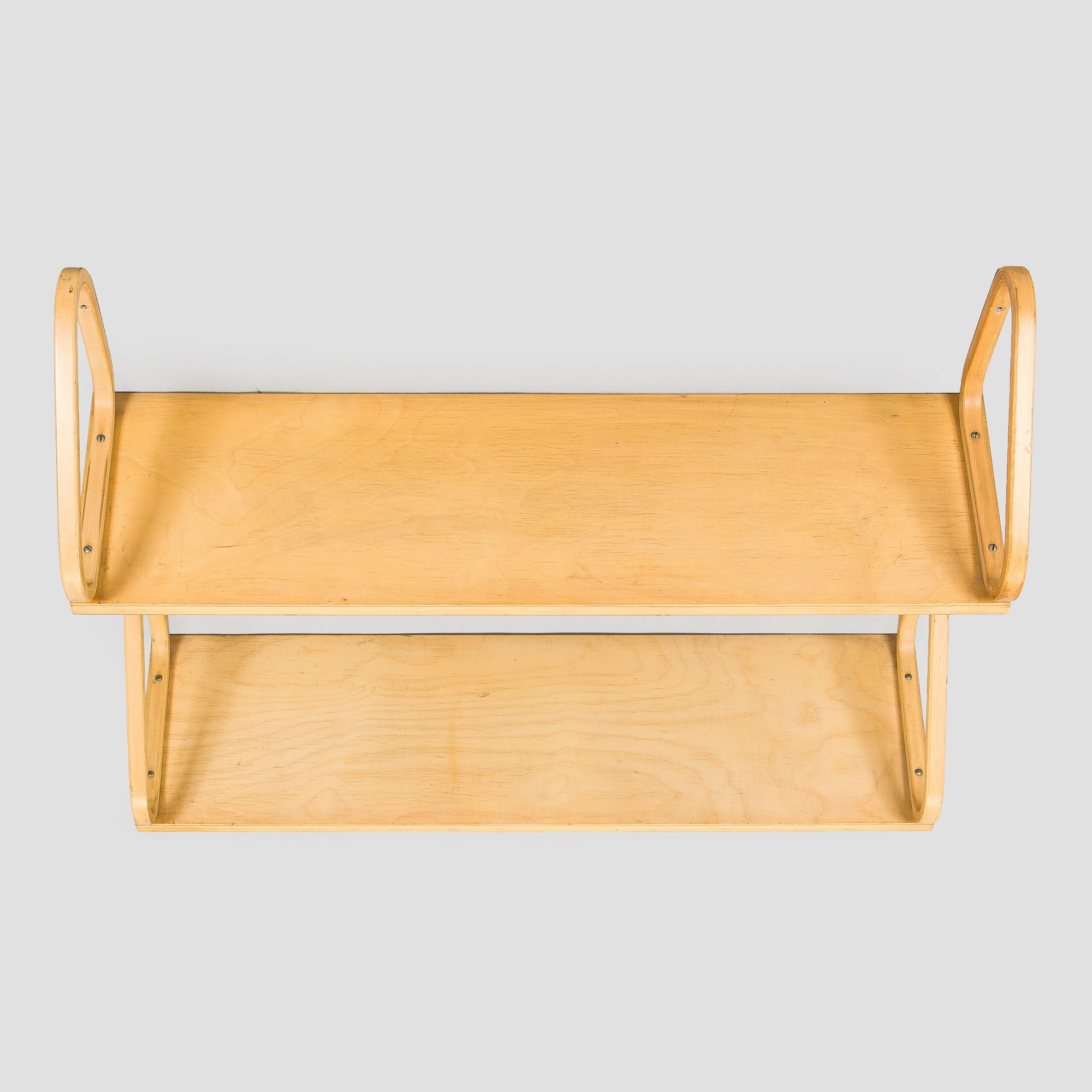 Alvar Aalto, two '112B' shelves, Artek, late 20th century.