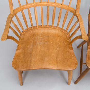 Nojatuoleja, 3 kpl, 1900-luvun loppupuoli.