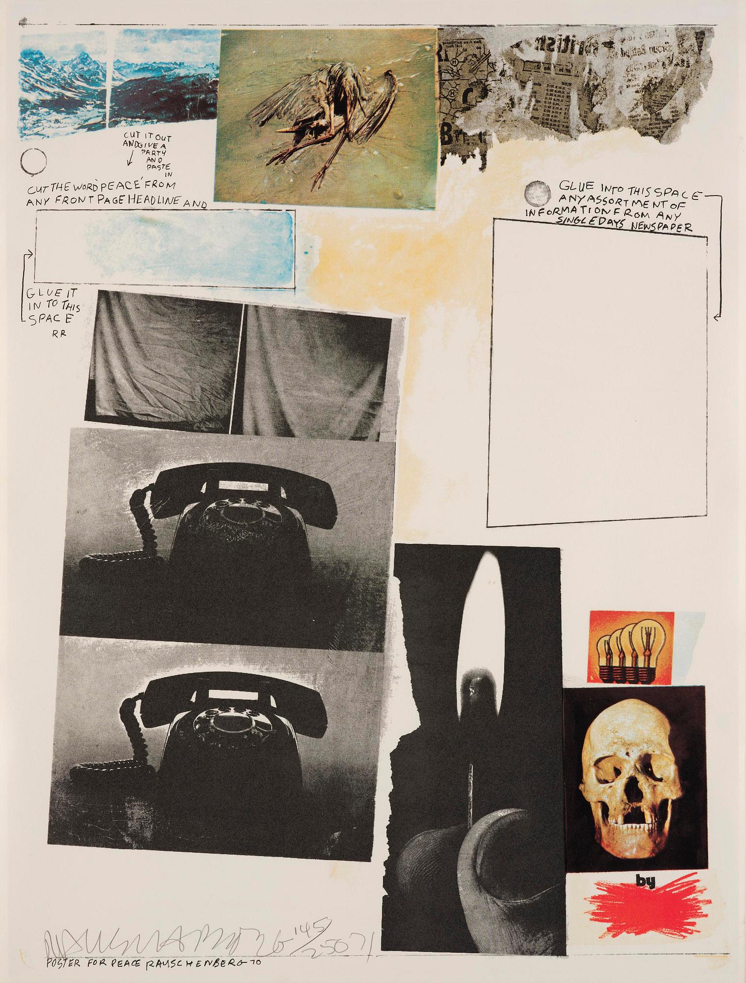 Robert Rauschenberg, "Poster for peace Rauschenberg 70".