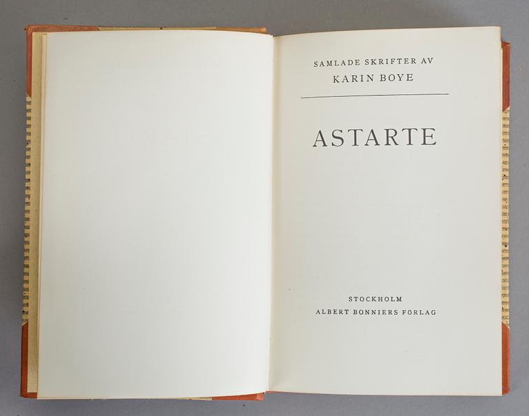 KARIN BOYE, 7 vol, samlade skrifter, Stockholm 1948-51.