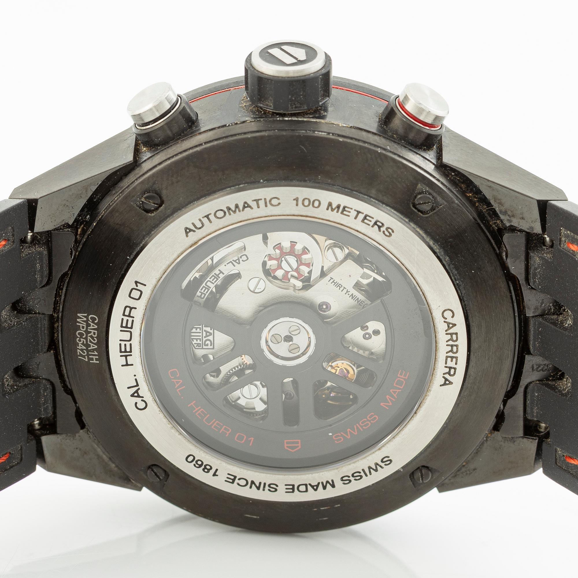 TAG Heuer, Carrera, wristwatch, chronograph, 45 mm.