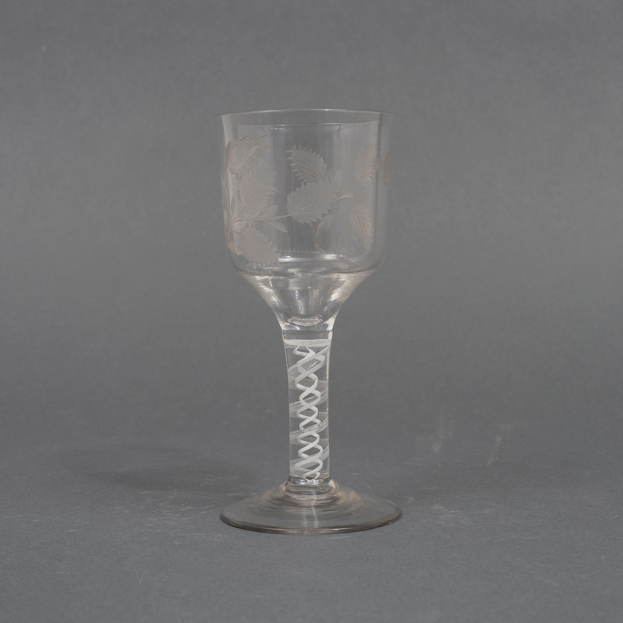 An Anglo-Irish 18th century wine glass.